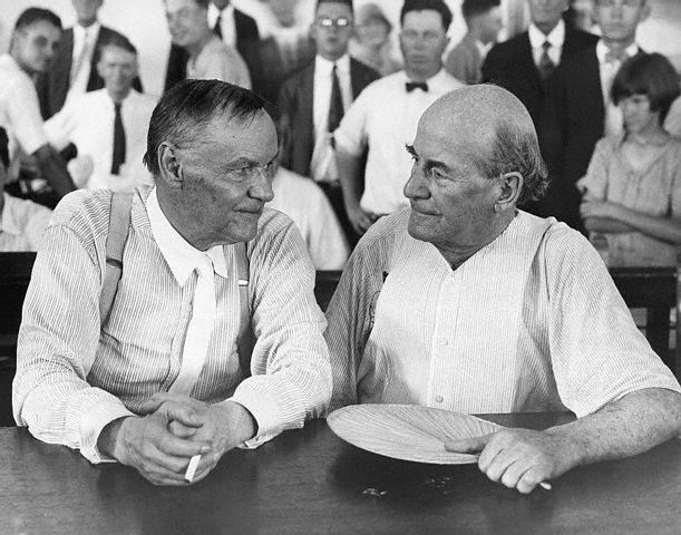 Clarence Darrow and William Jennings Bryan,